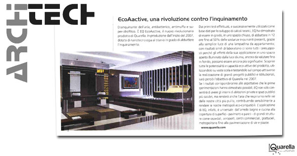 ARCHITECH - dicembre 2006 - Rassegna stampa a cura di GoandLink per Gruppo Quarella Spa