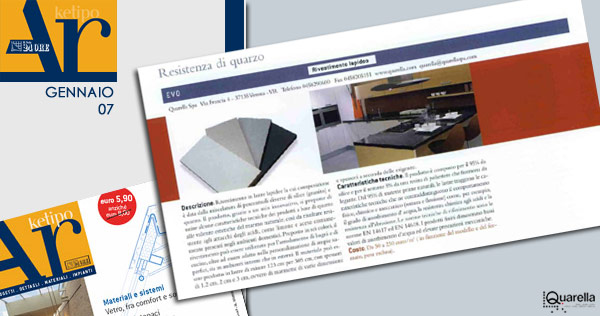 ARKETIPO - gennaio 2007 - Rassegna stampa a cura di GoandLink per Gruppo Quarella Spa