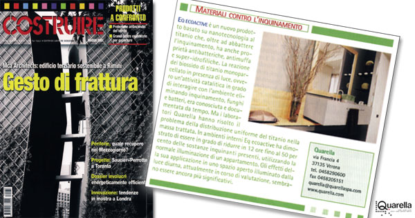 COSTRUIRE - N.288 - maggio 2007 - Rassegna stampa a cura di GoandLink per Gruppo Quarella Spa